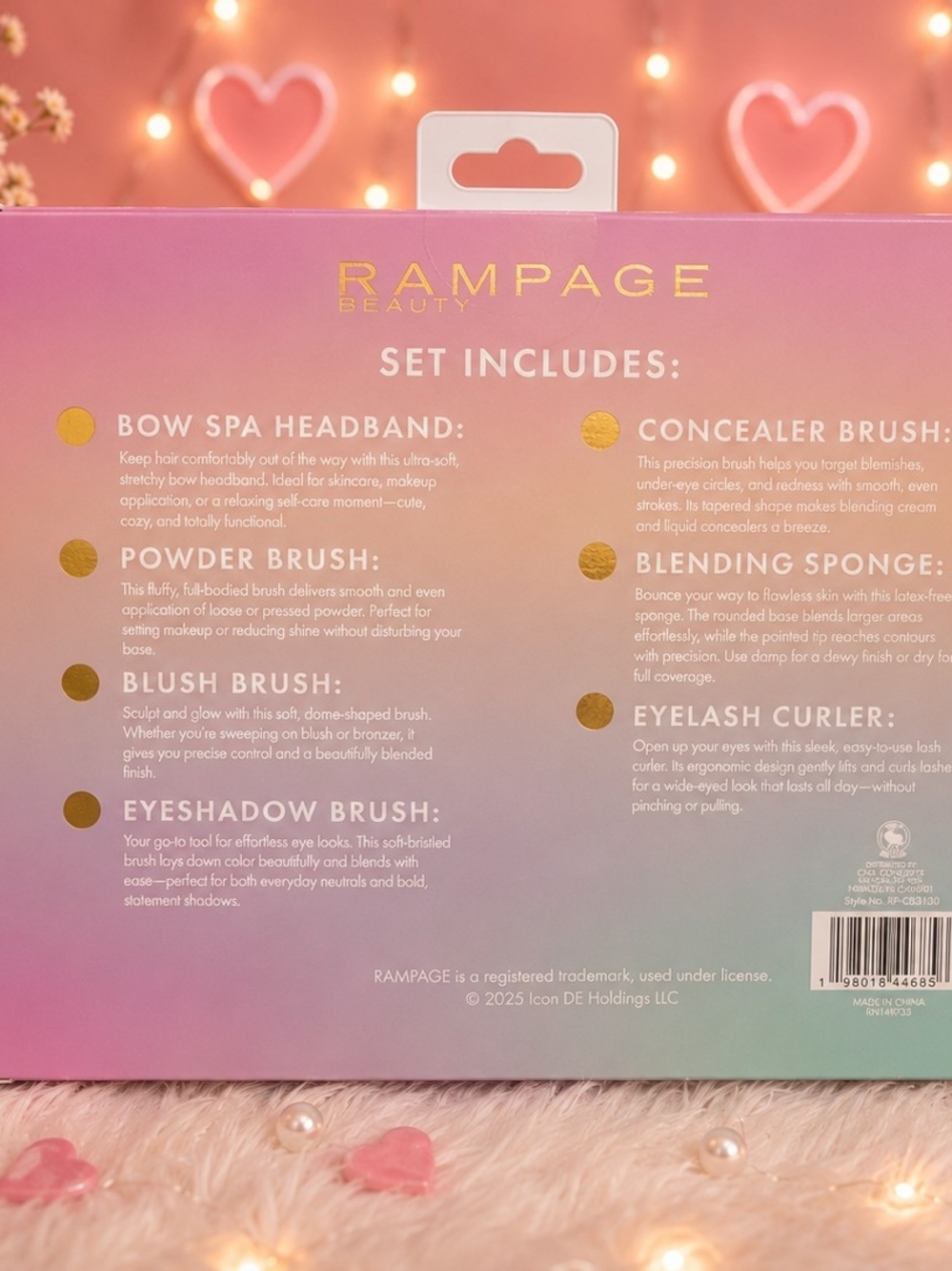 Rampage Premium 7pc Makeup Brush Set - Pink - Picture 2 of 2